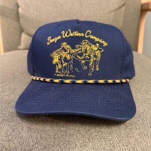 Navy Blue Seager Western Company Hat O/S NWOT!